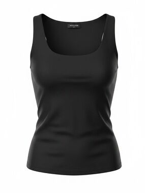 White Fox Chill Vibes I can Be Yours Tank Top Black Double Layer - Black M